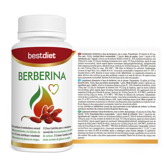 Berberina 30 Cápsulas – Bienestar Metabólico y Equilibrio Diario